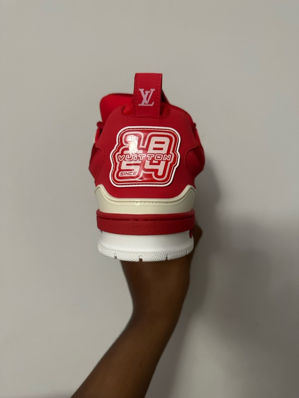 Louis Vuitton Vibrant Red Sporty Sneaker Accent - Picture 10 of 10